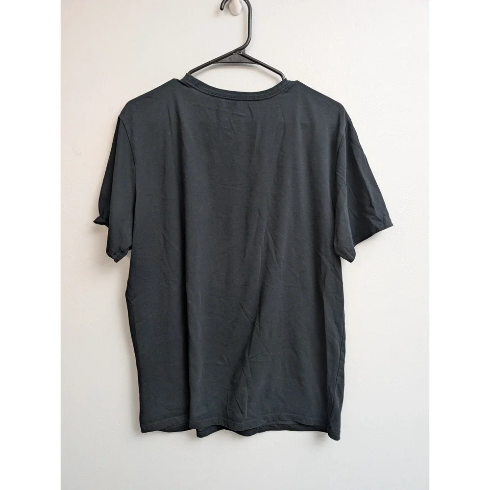 X1 Nike Shirt Mens L Black Cotton Blend Dri‎ Fit Basketball No Wood No Refs